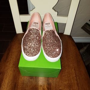 EUC rose gold Kate spade keds